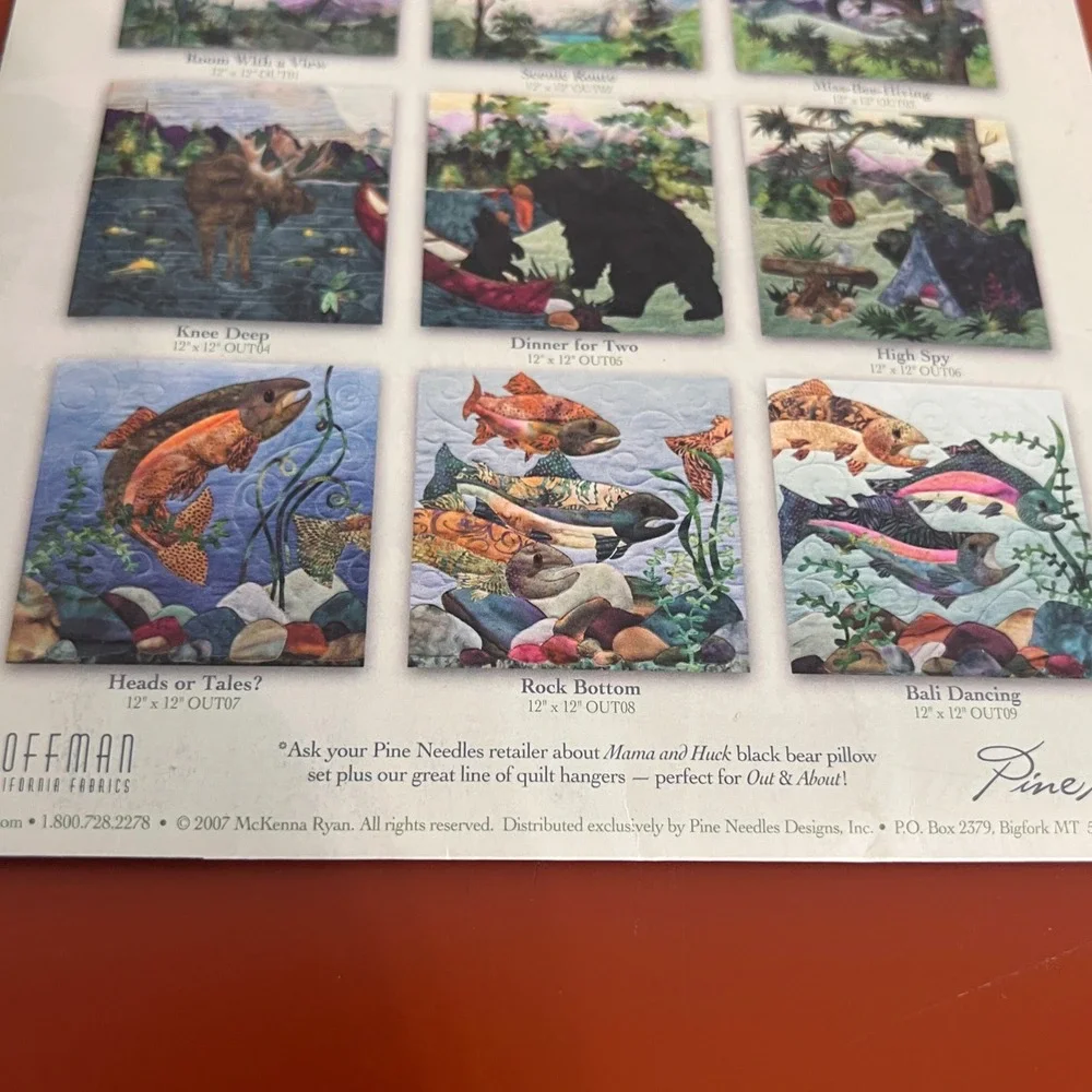 McKenna Ryan Out & About Rock Bottom Quilt Pattern Block 8 Fish 12x12 OUT08
